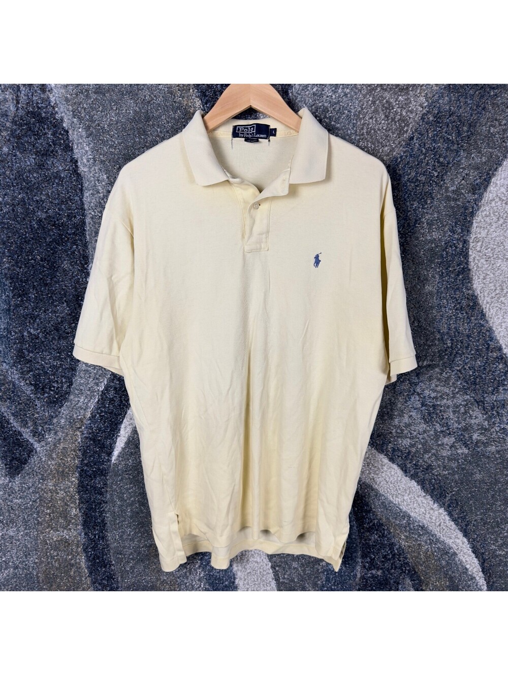 Vintage 90s Polo Ralph Lauren Polo Mens L Yellow Made in USA